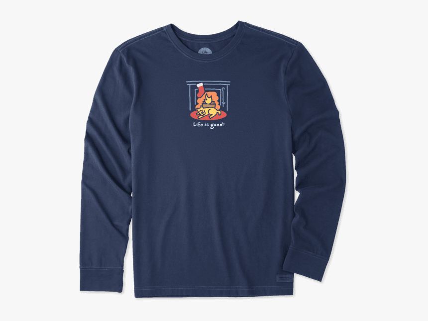 Men S Rocket Fireplace Long Sleeve Vintage Crusher - Life Is Good, HD Png Download