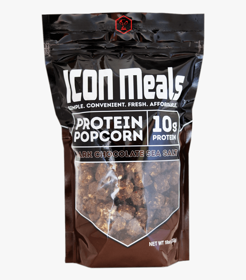 Dark Chocolate Sea Salt Power Popcorn By Icon Meals - Popcorn, HD Png Download