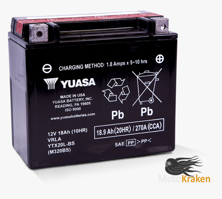 Bateria Yuasa Ytx20l-bs - Yuasa Ytx20hl Bs, HD Png Download