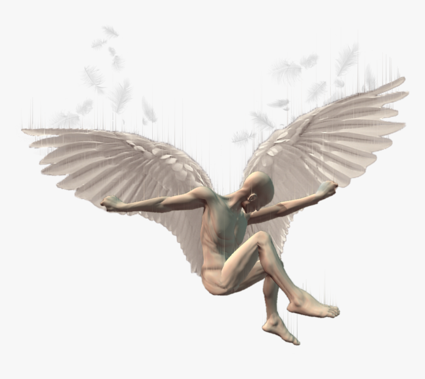 #icarus #mr Idiom #man #noface #faceless #wings #angel - Png Transparent Background Angel Wings Png, Png Download