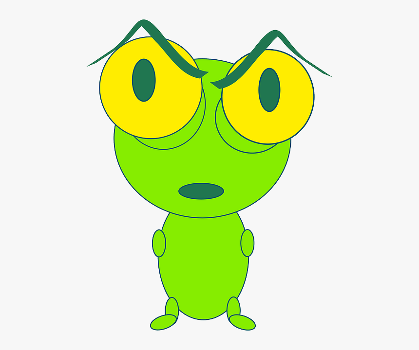 Bug With Big Eyes Cartoon, HD Png Download