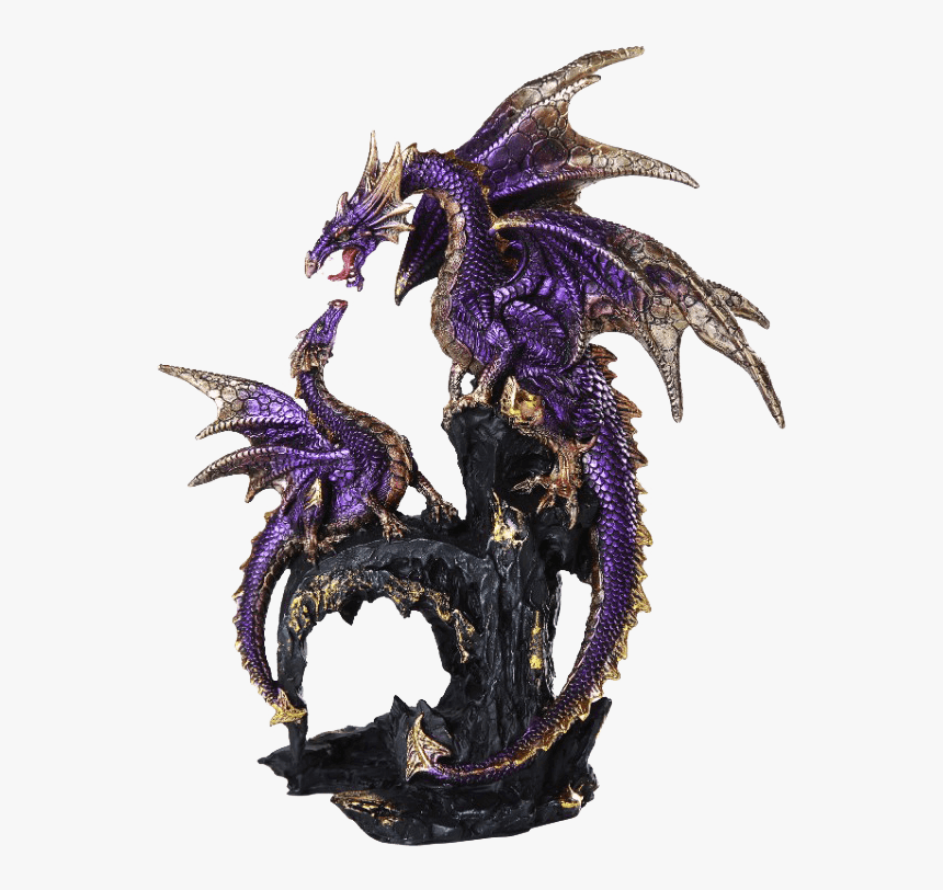 Angry Mother Dragon Statue - Purple Dragons, HD Png Download