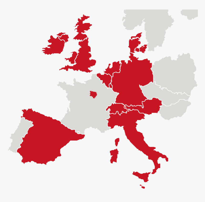 Map Of Western Europe 2019, HD Png Download