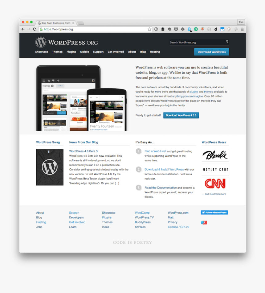 The Wordpress Project Homepage - Go To Website Call To Action, HD Png Download