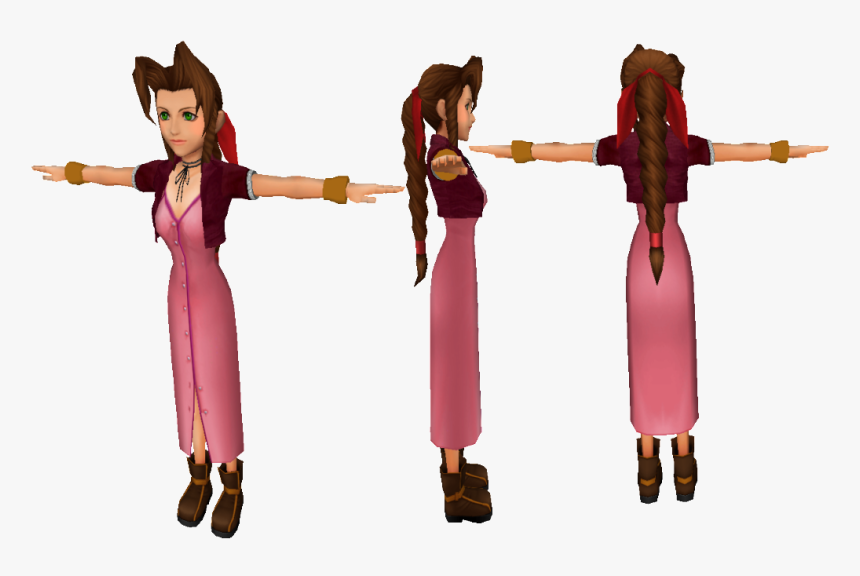 Aerithwholewip1 ] - Cartoon, HD Png Download