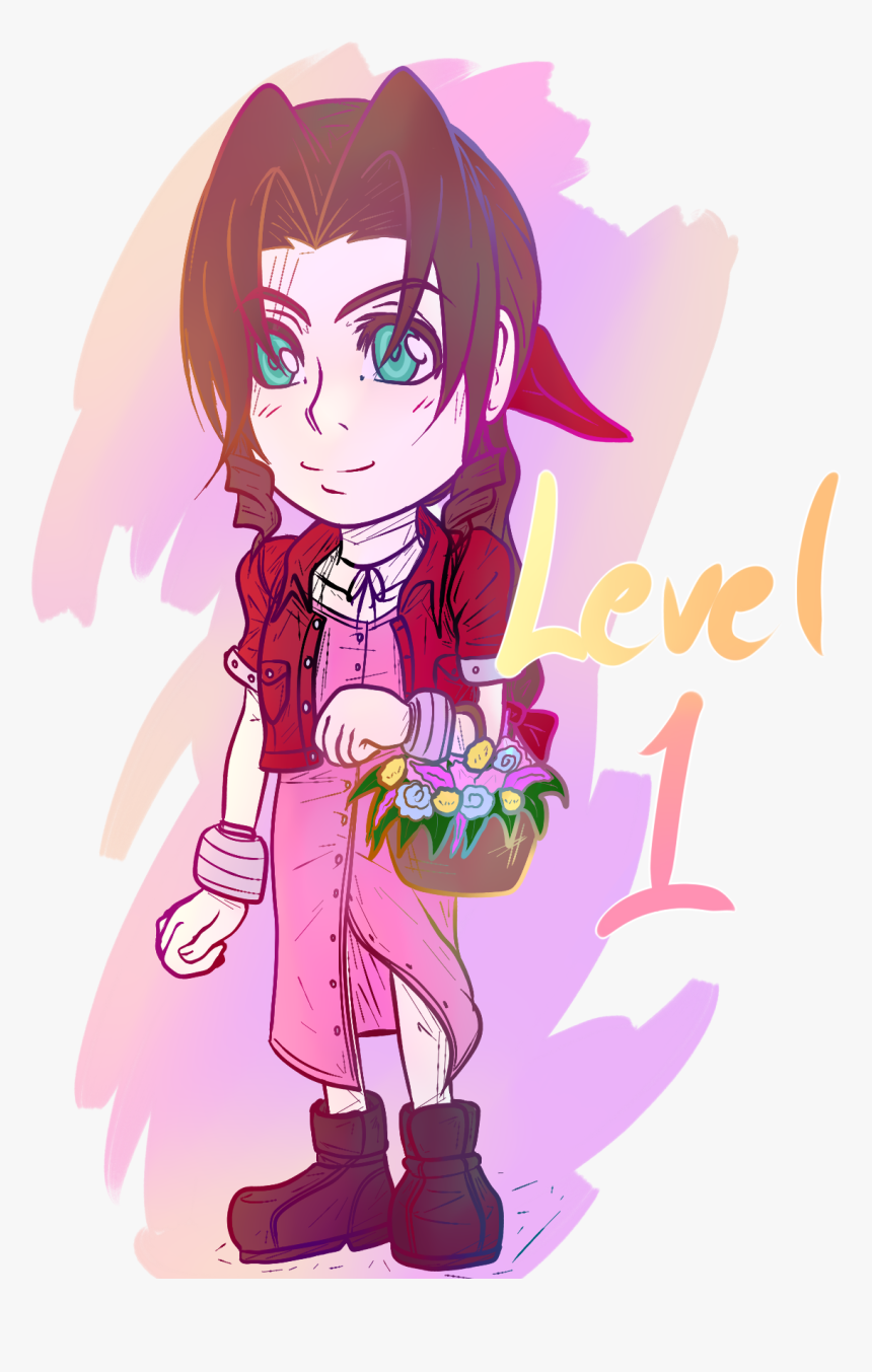 Aerith Level 1 - Cartoon, HD Png Download