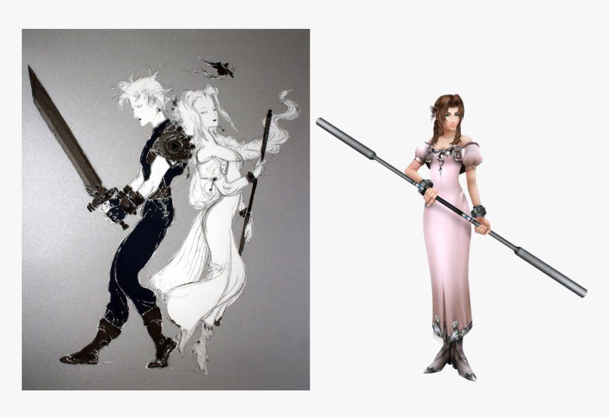 Worst/best Nomura Designs - Amano Final Fantasy Vii, HD Png Download