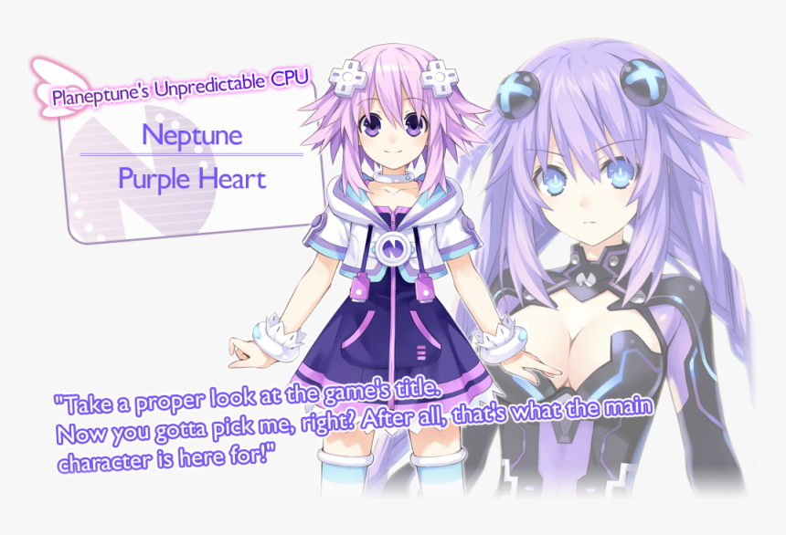 Purple Heart Anime Girl, HD Png Download