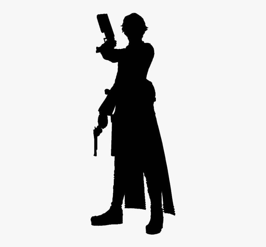 Gun Clipart Gunslinger - Gunslinger Silhouette, HD Png Download