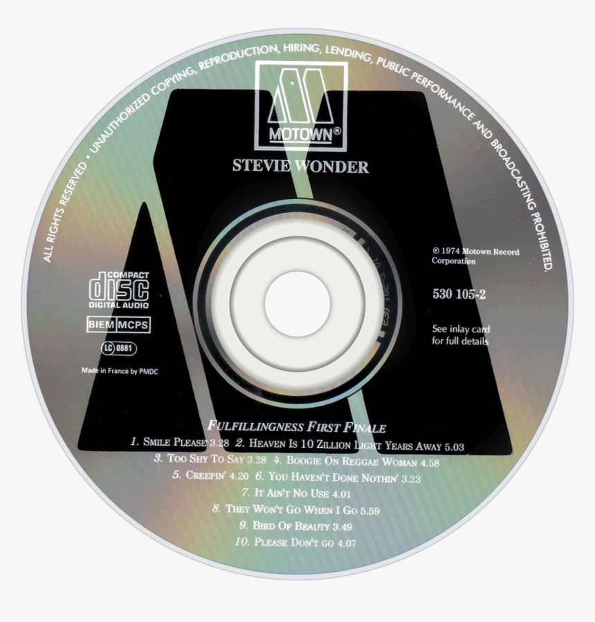 Cd Disc Stevie Wonder, HD Png Download