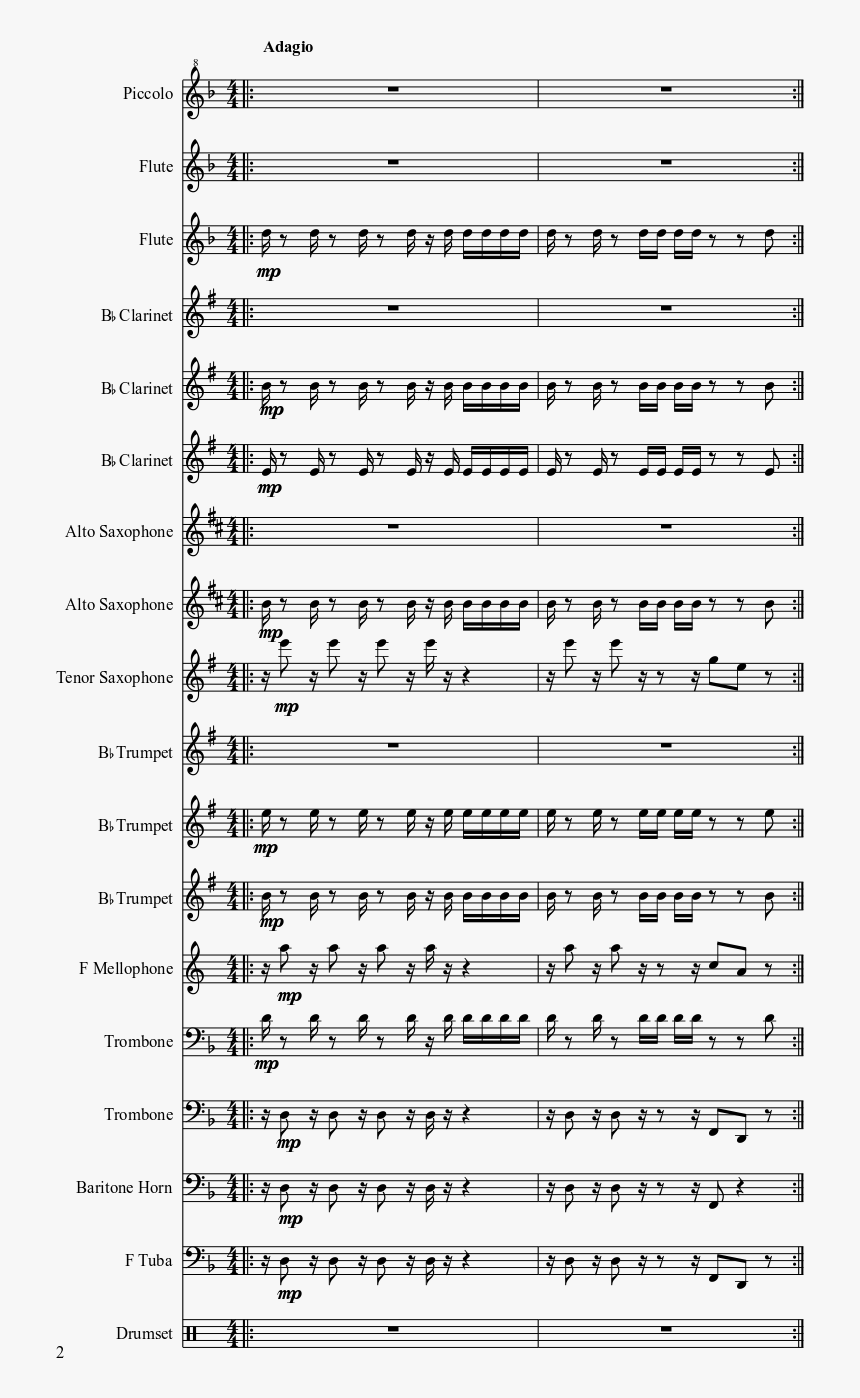 Tenor Marching Band Music, HD Png Download