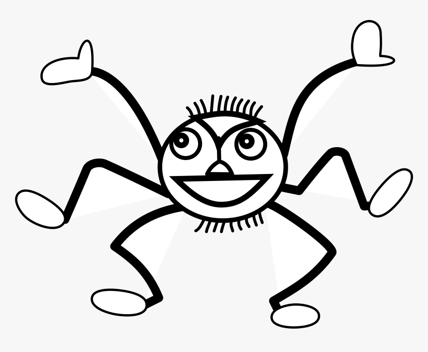 Spider Black And White Spider Black And White Clipart - Spider In Black And White, HD Png Download