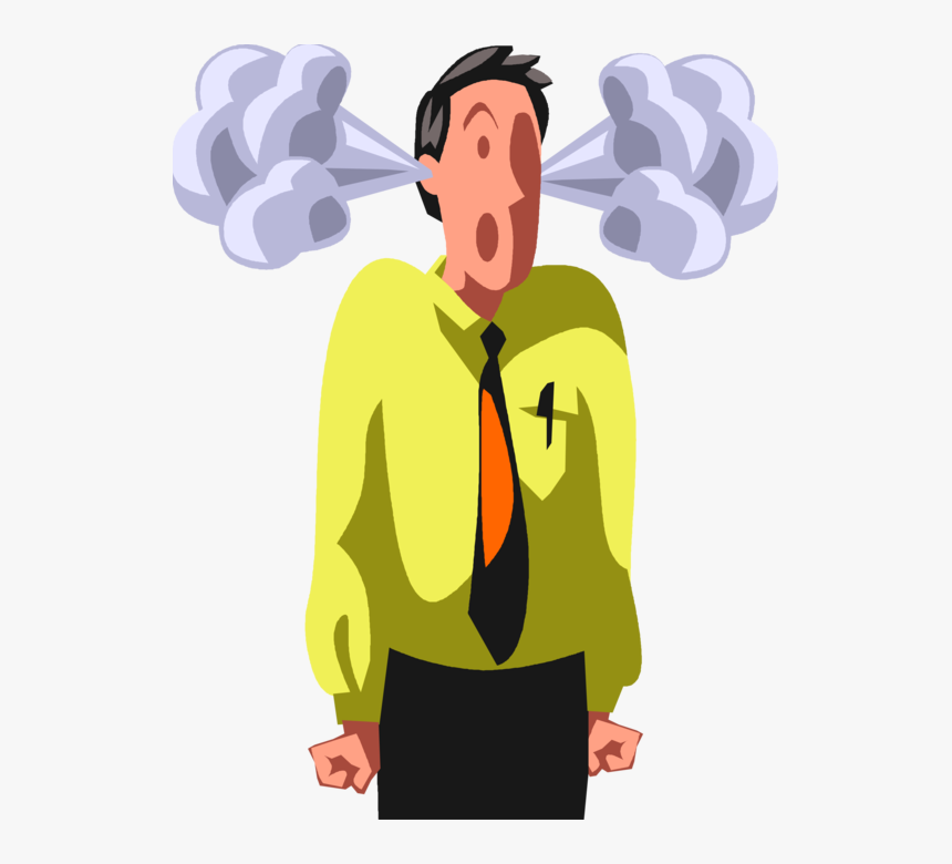 Vector Illustration Of Frustrated Businessman Blows - Frustriert Clipart, HD Png Download
