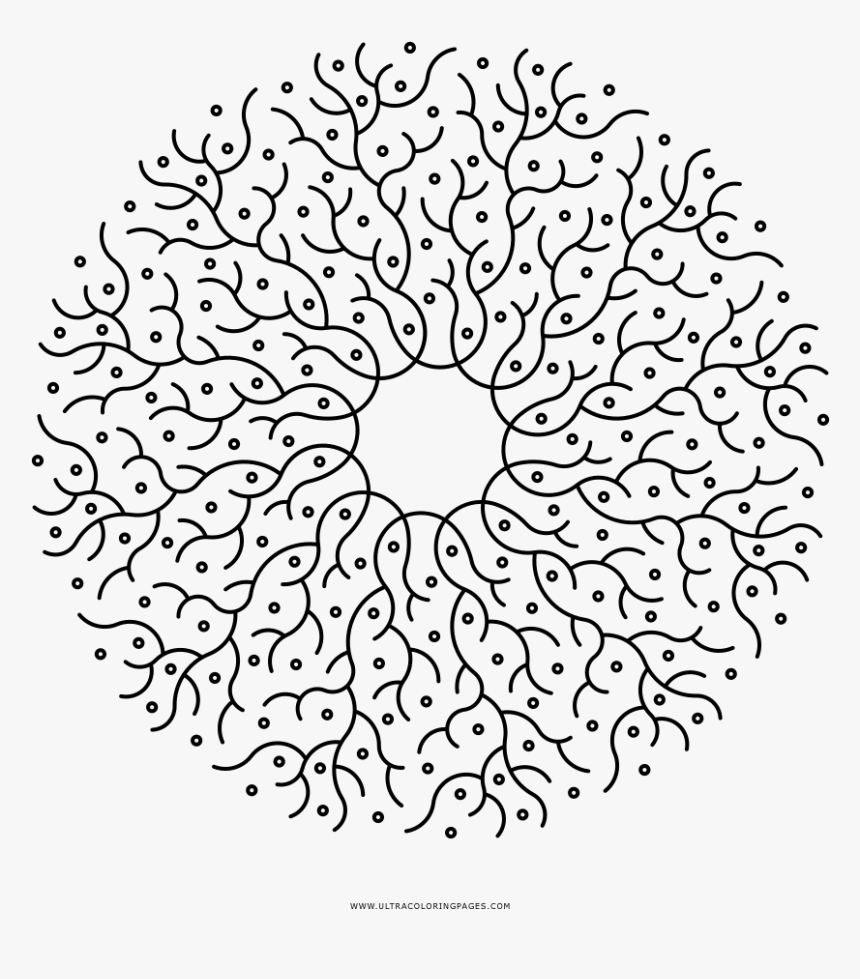 Dibujo De Partículas Para Colorear - Circle, HD Png Download