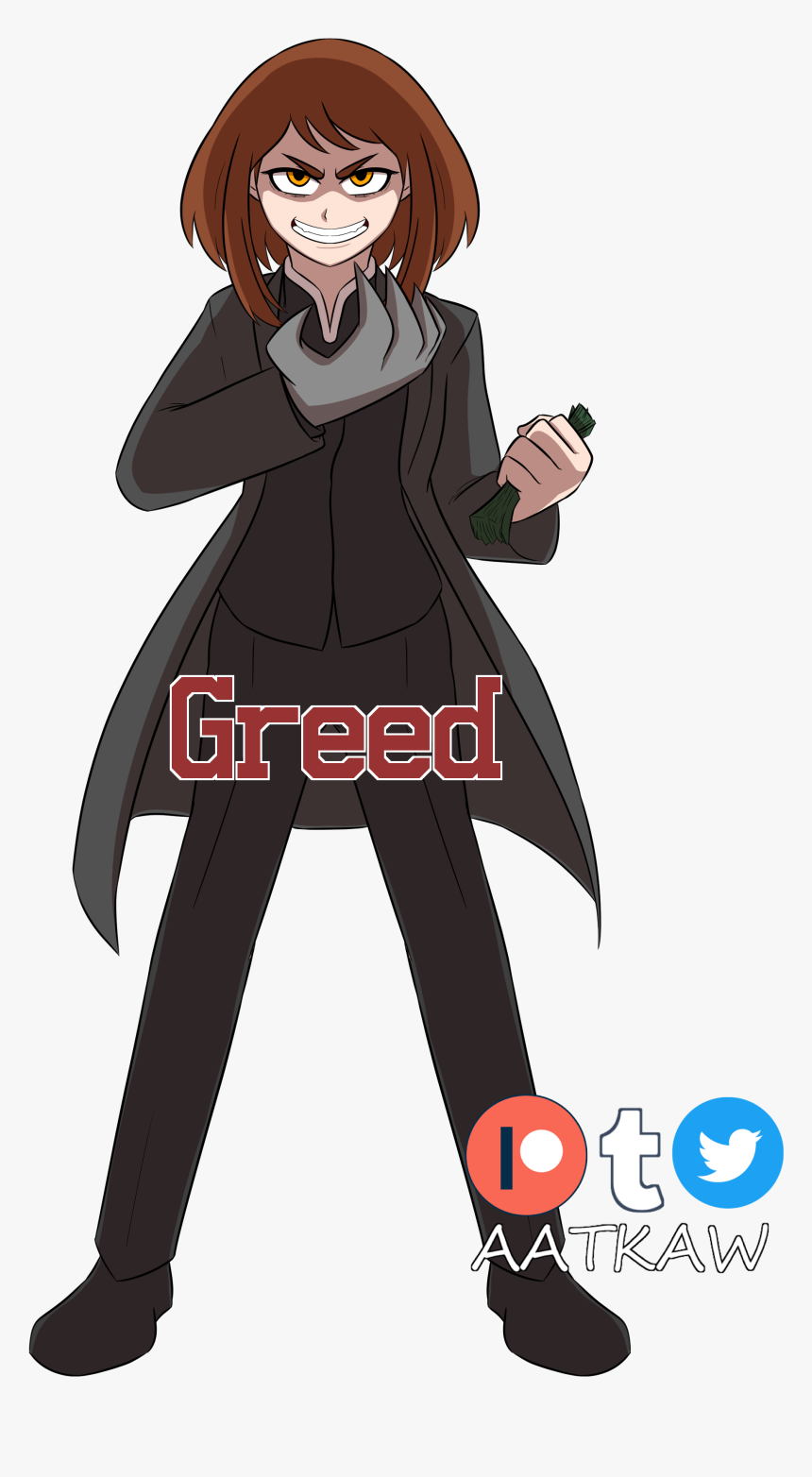 Greed Uraraka - Cartoon, HD Png Download