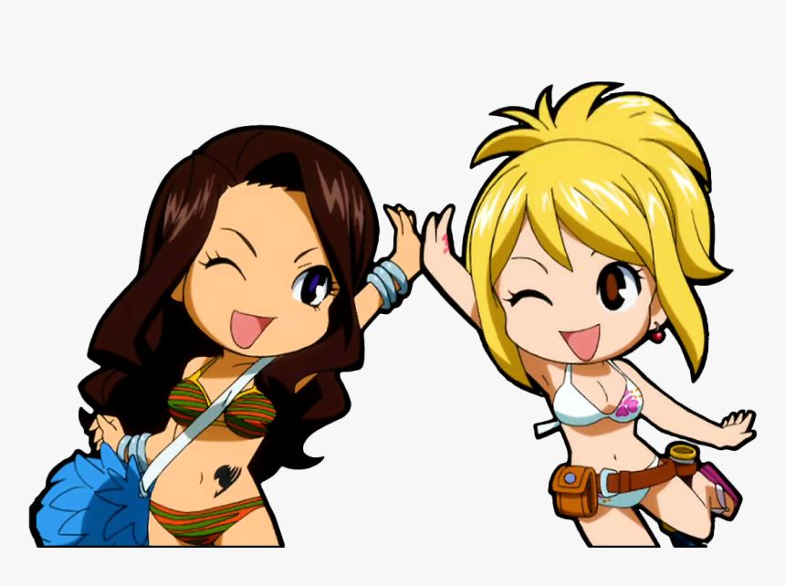Cana & Lucy - Fairy Tail Lucy And Cana, HD Png Download