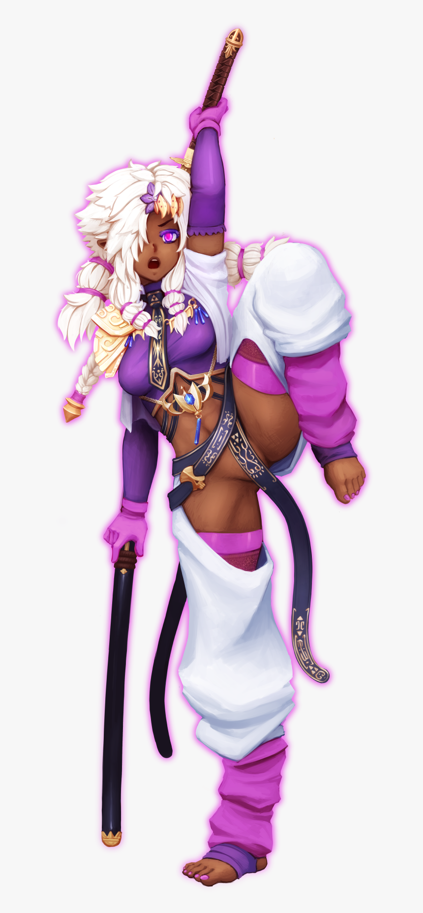 Princess Zelda, Han Juri, And Shinobu Jacobs Drawn - Shinobu Jacobs, HD Png Download