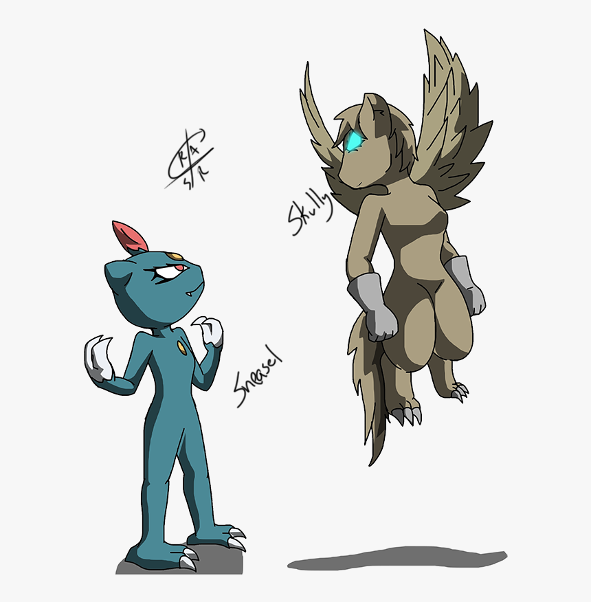 Skully X Sneasel - Cartoon, HD Png Download