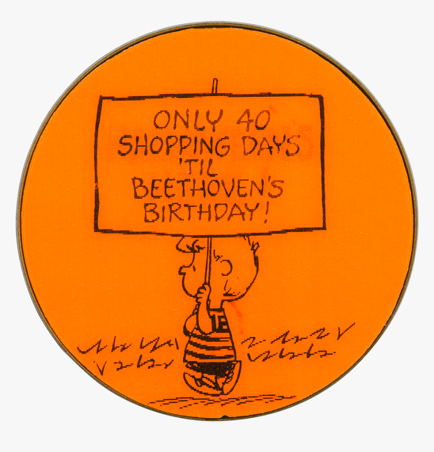 Schroeder Beethoven S Birthday Entertainment Button - Circle, HD Png Download