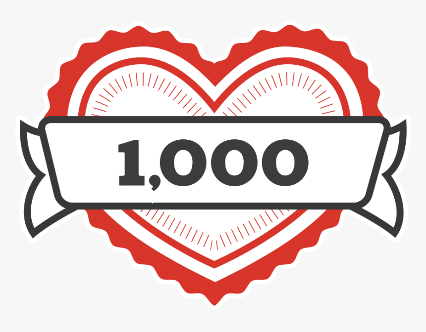 1000 Likes, HD Png Download