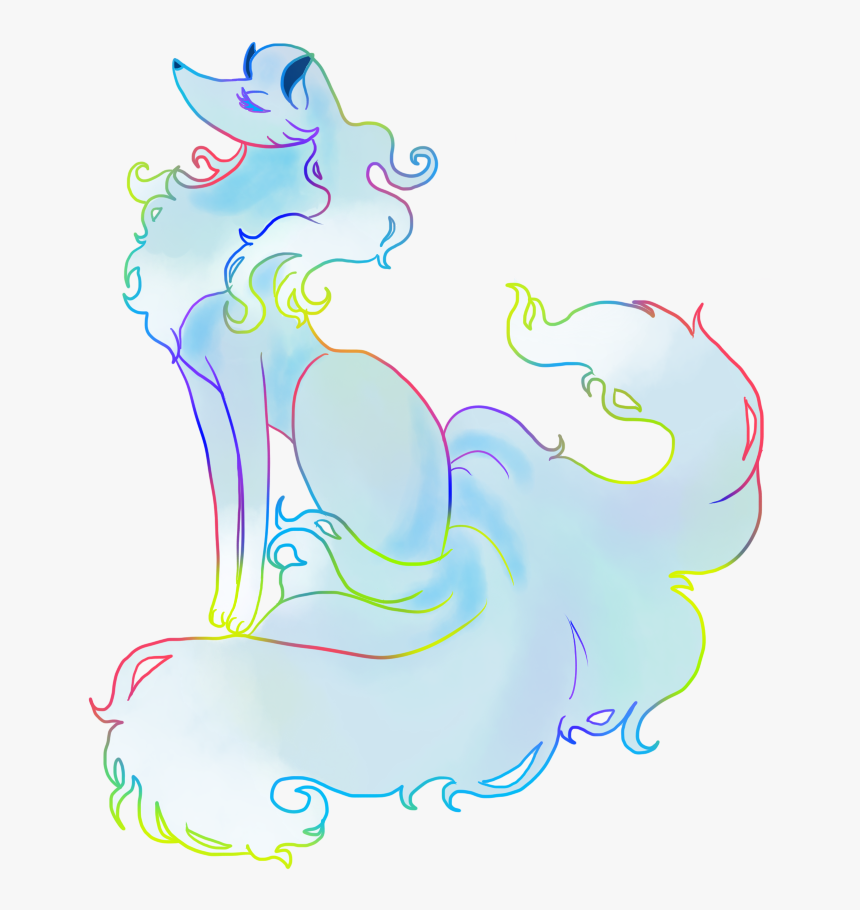 Alolan Ninetales - Illustration, HD Png Download