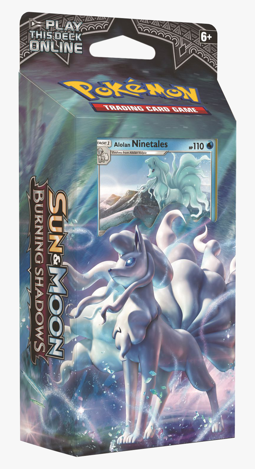 Sun & Moon Burning Shadows Luminous Frost Theme Deck - Alolan Ninetales Pokemon Card, HD Png Download