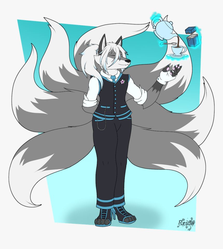 Saku The Kitsune Butler - Cartoon, HD Png Download