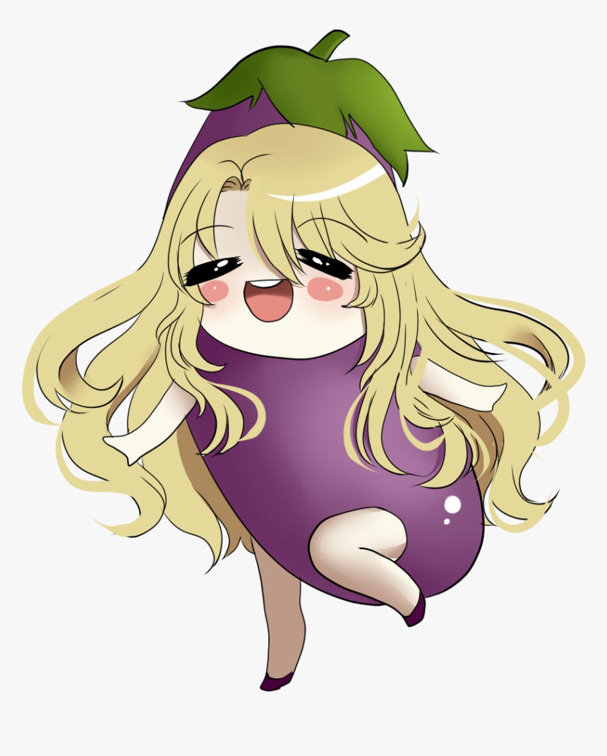 A Special Doodle Gift For Eggplant Senpai @rikashyeon - Cartoon, HD Png Download