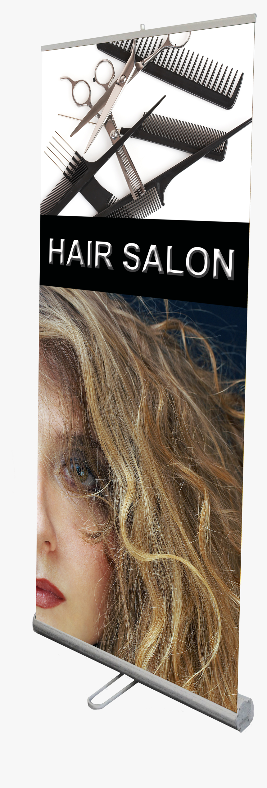 Premium Retractable Banner Stand - Tijeras Para Corte De Cabello, HD Png Download