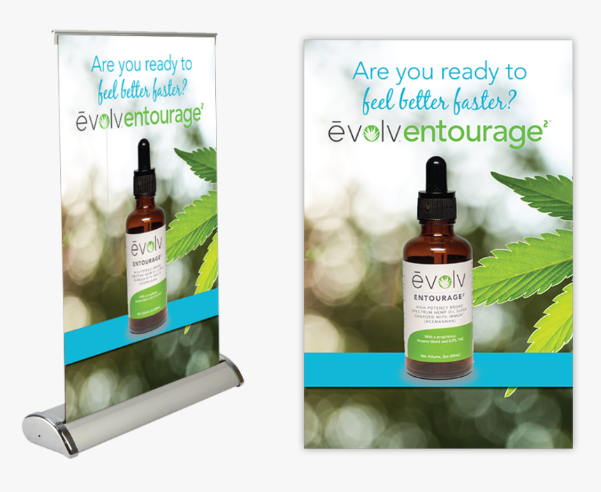 Entourage Mini-table Top Retractable Banner - Flyer, HD Png Download