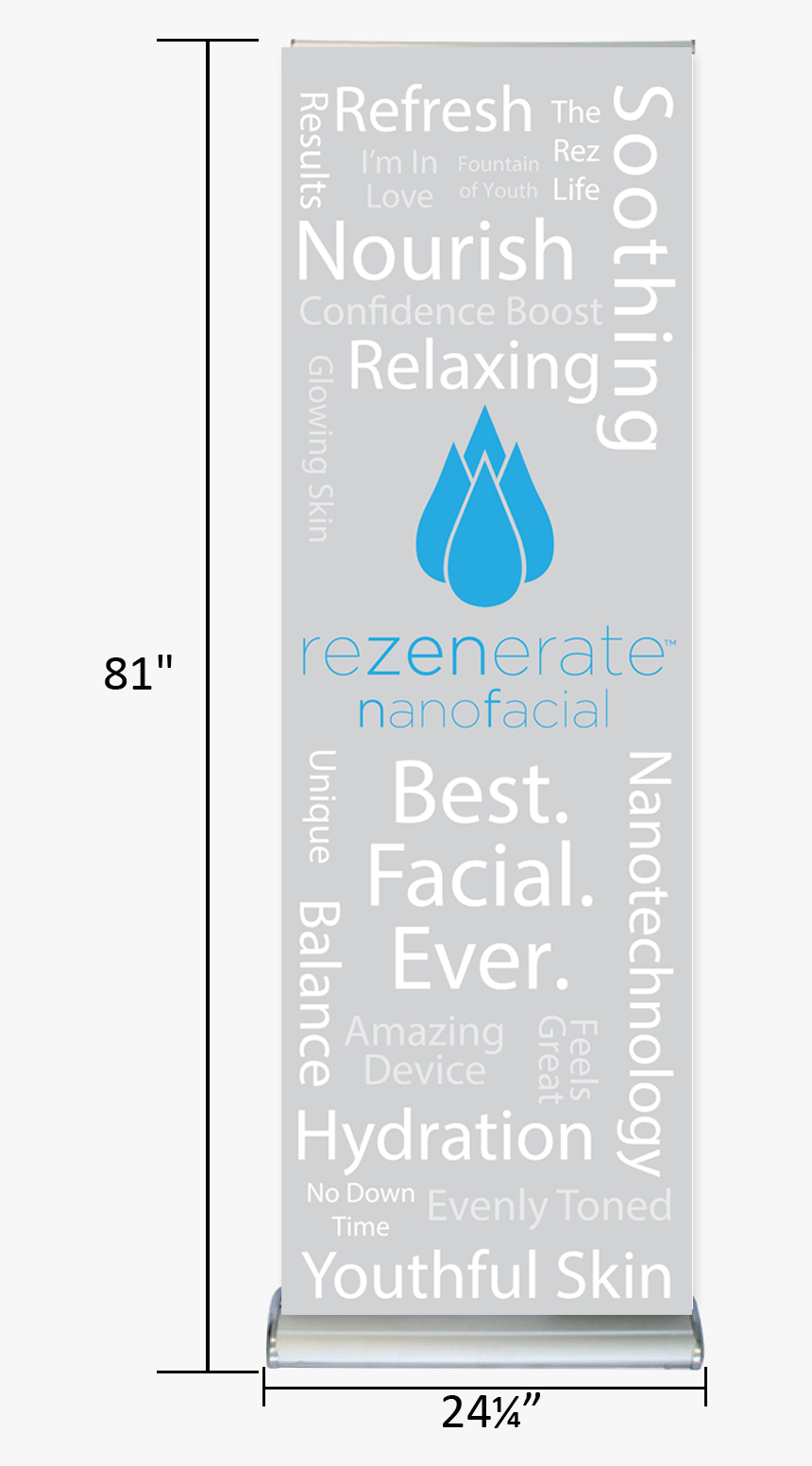 Rezenerate Retractable Banner Gray Background - Best Wallpaper Ever, HD Png Download