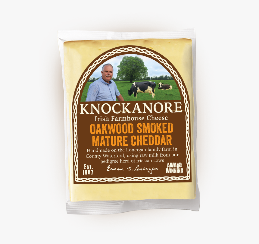 Oakwood Smoked Mature Cheddar - Knockanore Irish Farmhouse Cheese, HD Png Download