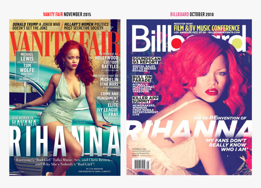 Vf Billboard Rihanna - Headline In A Magazine, HD Png Download