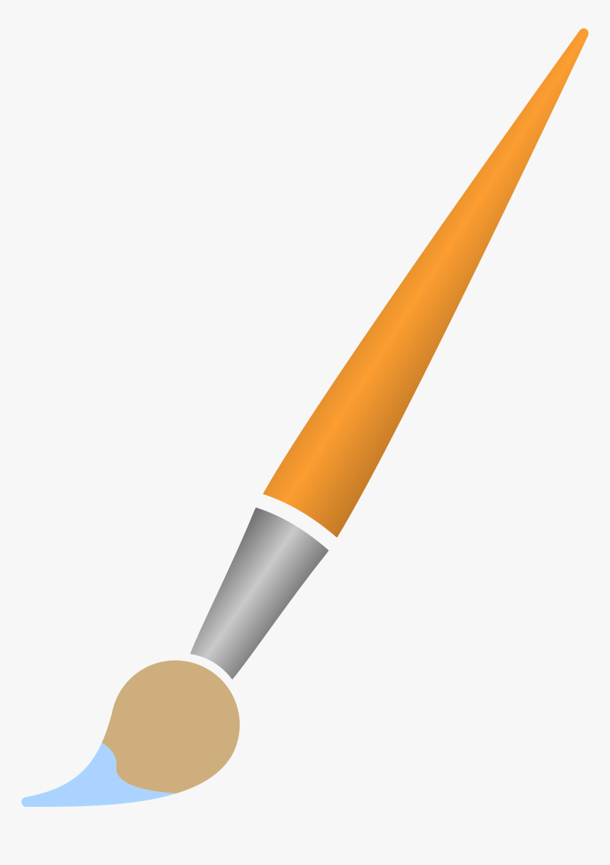 Paint Brush With Light Blue Dye Clip Arts - Paint Brush Clip Art, HD