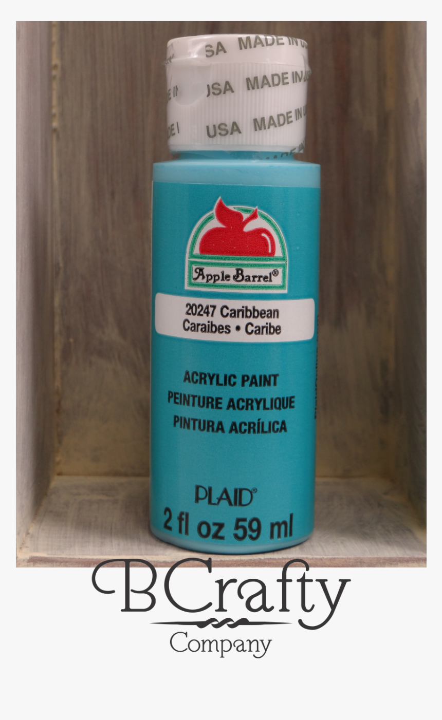 20247 Caribbean Apple Barrel Craft Paint - Bottle, HD Png Download