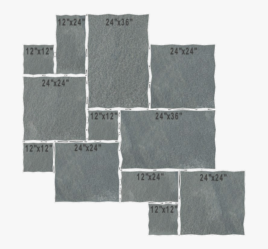 Pavers Antique Black Jumbo Pattern Rock Face Dimensional - Floor Plan, HD Png Download