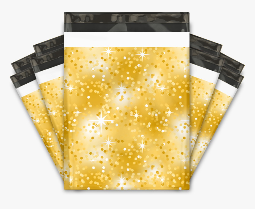Gold Confetti Designer Poly Mailers Shipping Envelopes - Envelope, HD Png Download