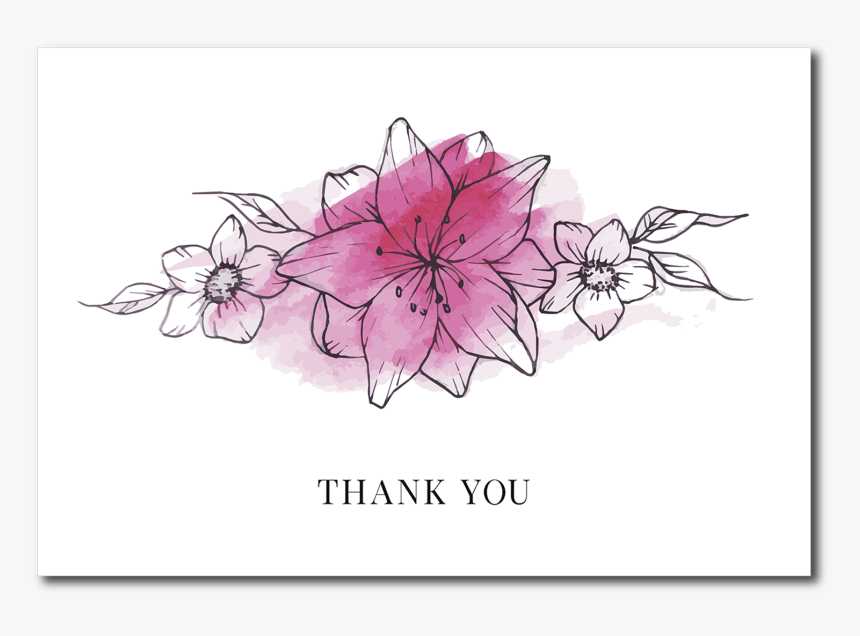 Floral Thank You Card 
 Class Lazyload Lazyload Fade - Cherry Blossom, HD Png Download