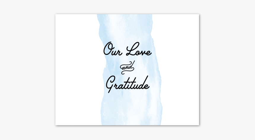 Brushed Watercolor Thank You Card With Fold 
								data-caption - Calligraphy, HD Png Download