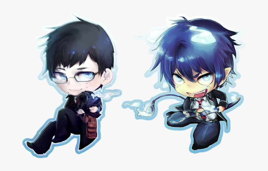 Blue Exorcist Rin And Yukio Chibi, HD Png Download