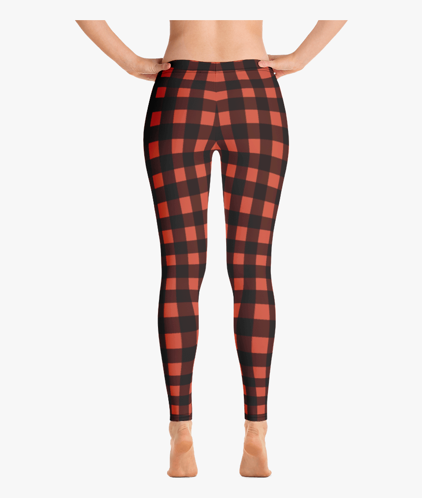 Buffalo-pla#leggings Mockup Back Barefoot White, HD Png Download