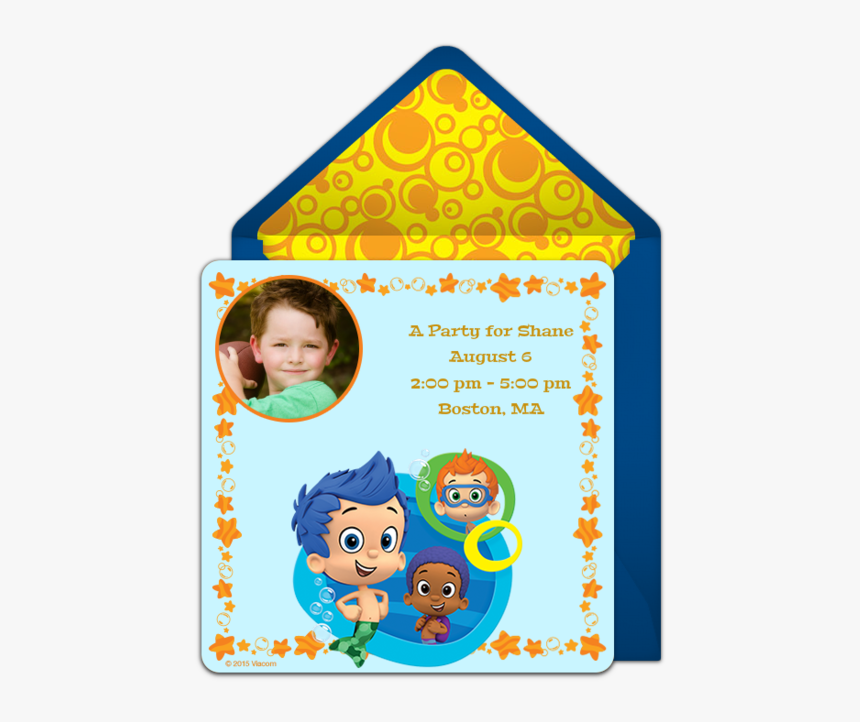 Bubble Guppies Sleepover Invitations, HD Png Download