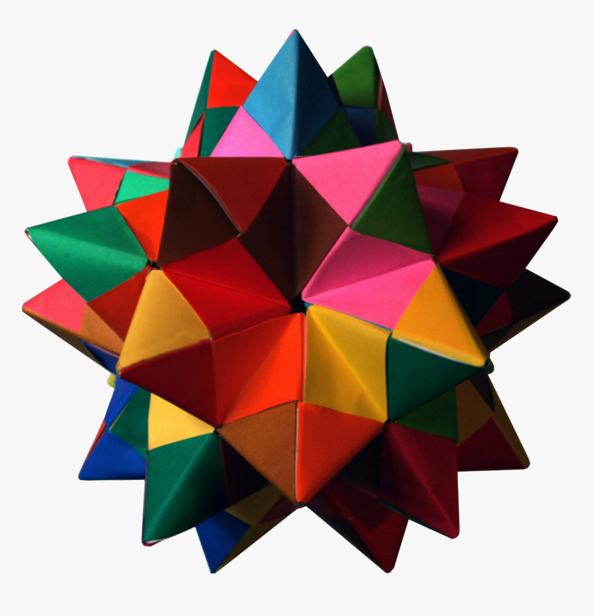 Clip Art Origami Icosahedron - Origami Modular Png, Transparent Png