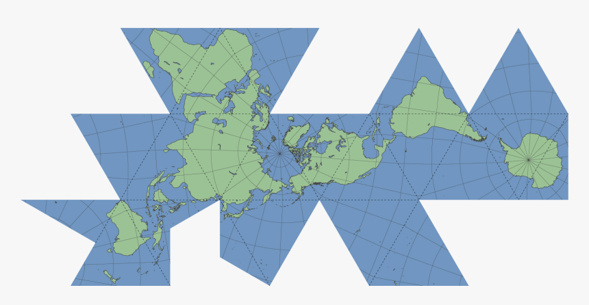 Dymaxion Map Projection - Dymaxion Map, HD Png Download