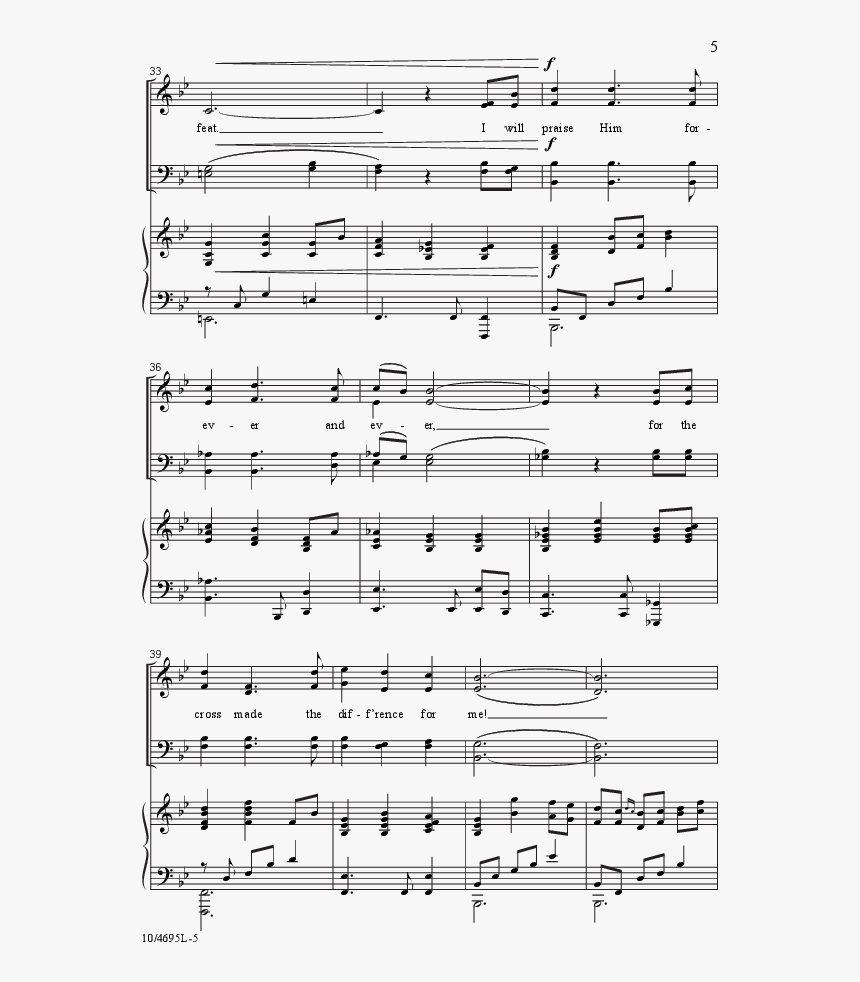 Old Rugged Cross Made The Difference Sheet Music, Hd - Sheet Music, HD Png Download
