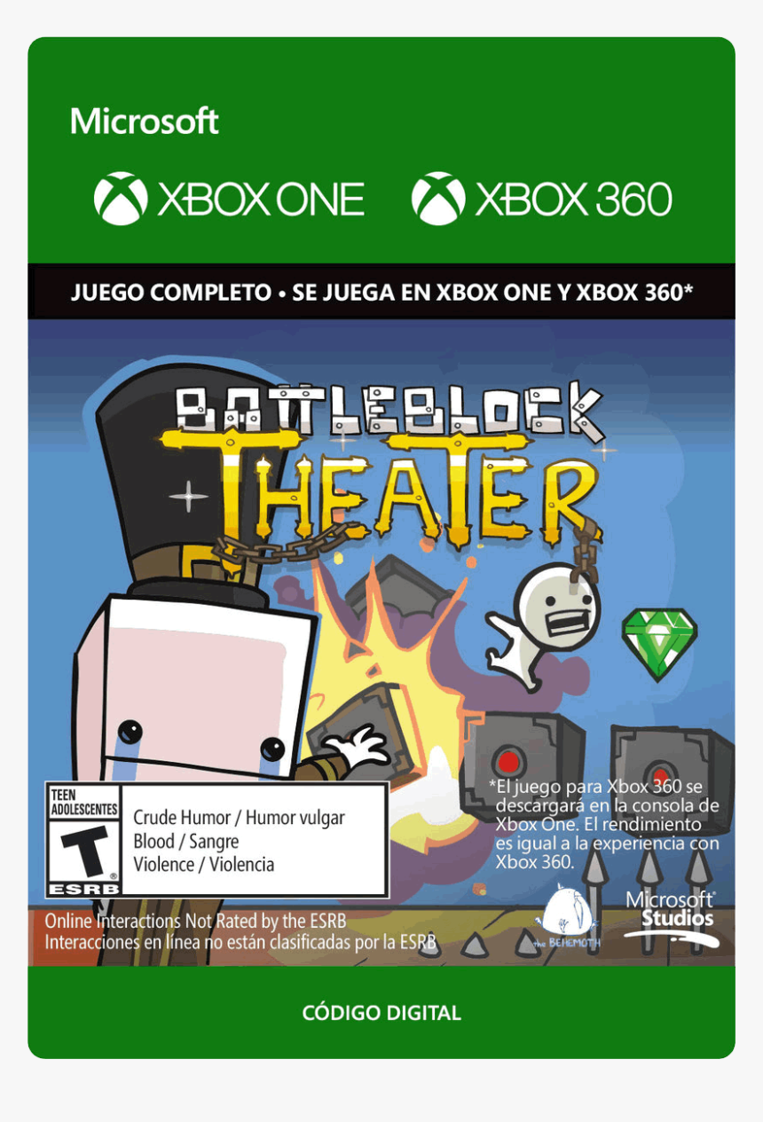 Jugar Juegos Xbox One En Xbox 360 Xbox 360 Battleblock Theater, HD Png Download , Transparent Png Image -  PNGitem