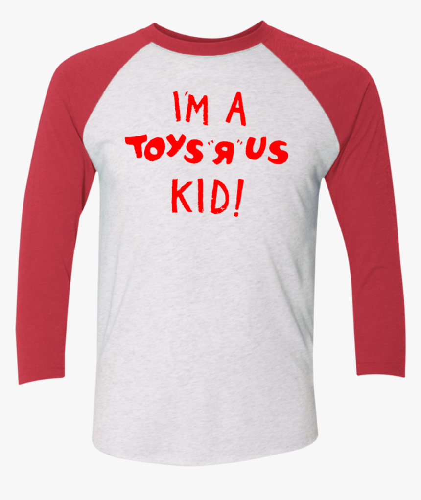 I M A Toys R Us Kid Tri Blend 3/4 Sleeve Baseball Raglan - Long-sleeved T-shirt, HD Png Download