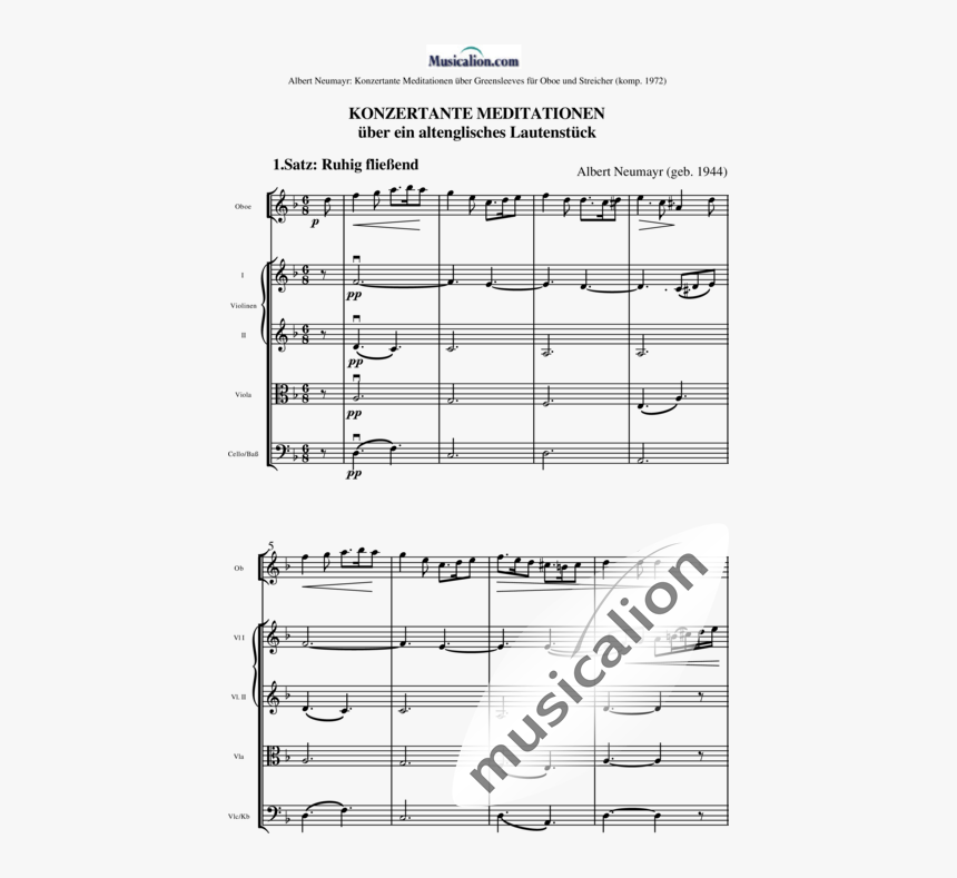 Konzertante Meditationen For Oboe And String Orchestra Mitt Hjerte