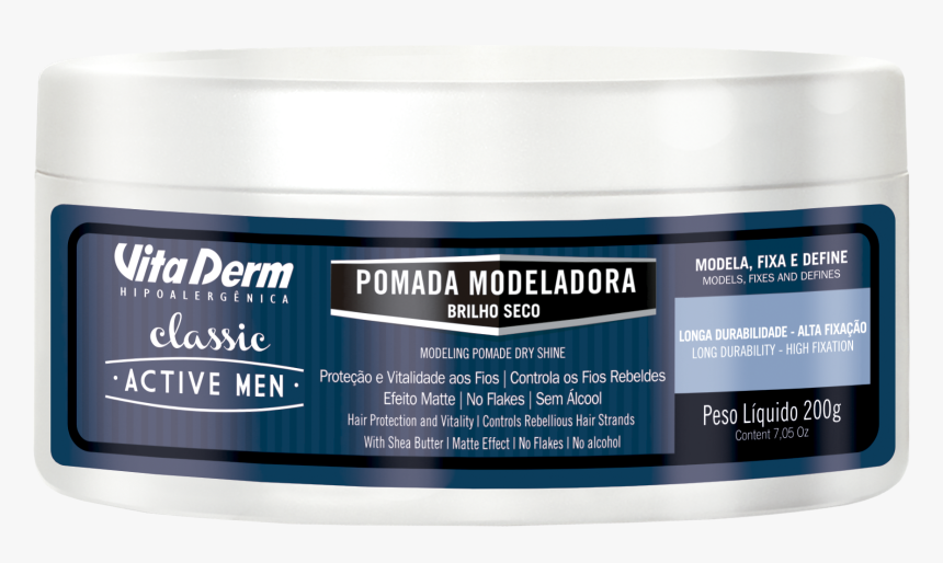 Pomada Modeladora Brilho Seco 200g - Vita Derm, HD Png Download