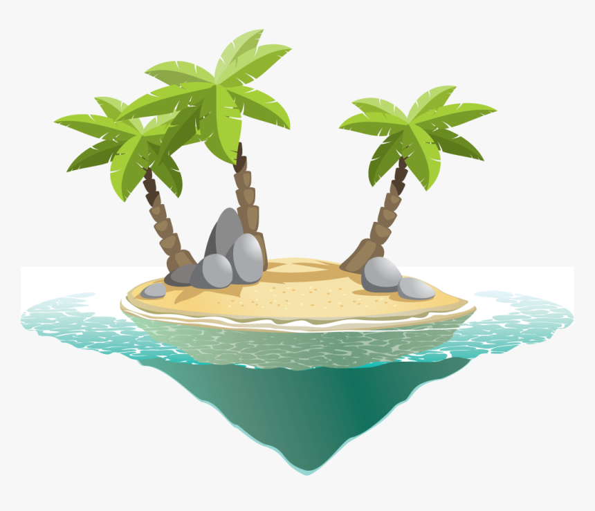 Deserted Tropical Island Png - Island Transparent Background, Png Download